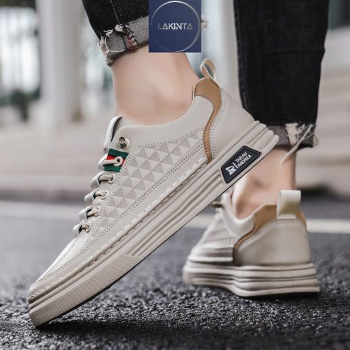 Giày sneaker thể thao nam Lakinta đế bằng phối màu phong cách Hàn Quốc GR01 - Ảnh 5