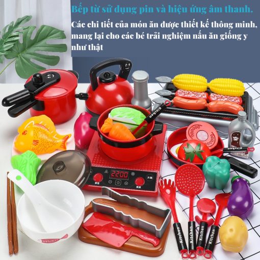 80 Bộ Đồ Chơi Nhà Bếp Đồ Chơi Trẻ Em Nhà Bếp Thiết Bị Nhà Bếp Đồ Chơi Trẻ Em Mẹo Nấu Ăn Và Kỹ Năng Sống Cơ Bản - Ảnh 4