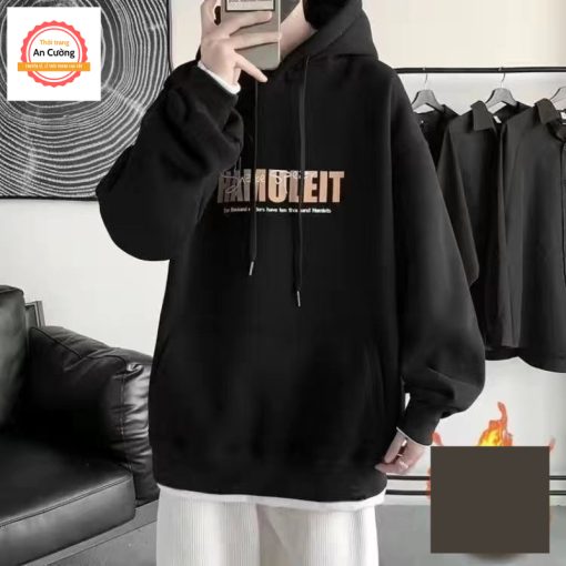 Áo khoác hoodie, áo hoodie nam nữ chất nỉ dày form rộng có mũ giá rẻ HOODIE40 - Thời trang An Cường - Ảnh 4