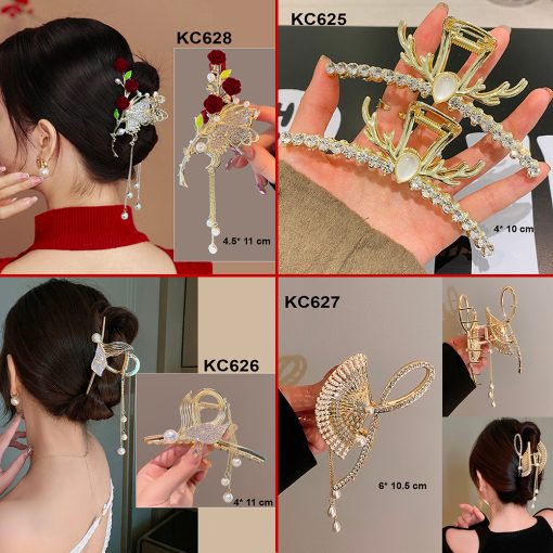 GOTI - Phụ Kiện Tóc – Kẹp Tóc Kim Loại Hàn Quốc Cỡ Lớn Hottrend Kẹp Càng Cua Hoa Nơ Cho Nữ KC612 - Ảnh 5