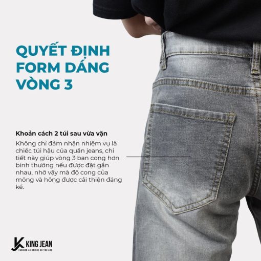 Quần Jeans Nam chính hãng KingJeans Premium, ống suông cao cấp co giãn thoải mái KJ-Vua Quần Jeans - Ảnh 4