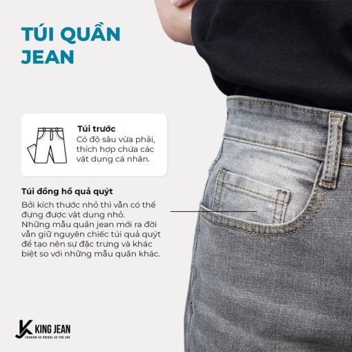 Quần Jeans Nam chính hãng KingJeans Premium, ống suông cao cấp co giãn thoải mái KJ-Vua Quần Jeans - Ảnh 5