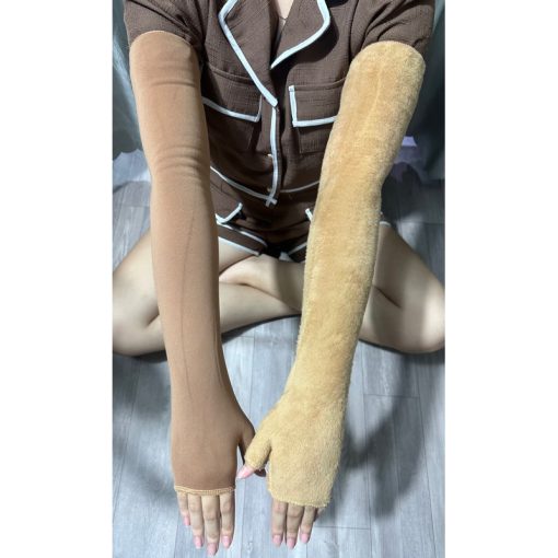 Ống tay Ủ KEM , CHỐNG NẮNG LÔNG NHUNG CAO CẤP siêu mềm mịn - Ảnh 4