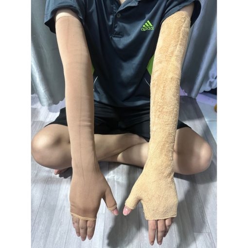 Ống tay Ủ KEM , CHỐNG NẮNG LÔNG NHUNG CAO CẤP siêu mềm mịn - Ảnh 5