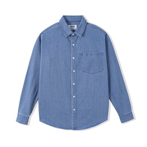 Áo Sơ Mi Denim Nam Dekace Cao Cấp Vải Dày Co Giãn SMDE - Ảnh 4
