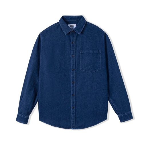 Áo Sơ Mi Denim Nam Dekace Cao Cấp Vải Dày Co Giãn SMDE - Ảnh 5