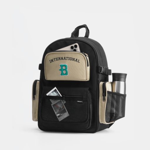 Balo nam nữ đi học đi làm BAMA Border Backpack chống nước nhiều ngăn đựng laptop 15 6 inch - Ảnh 5