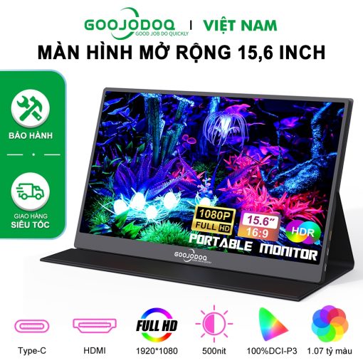 Màn hình Di Động gaming GOOJODOQ Cho Laptop Đế Kéo Dài Ps4 Điện Thoại PC Android Switch Macbook HDMI Bảo hành chính hãng - Ảnh 2