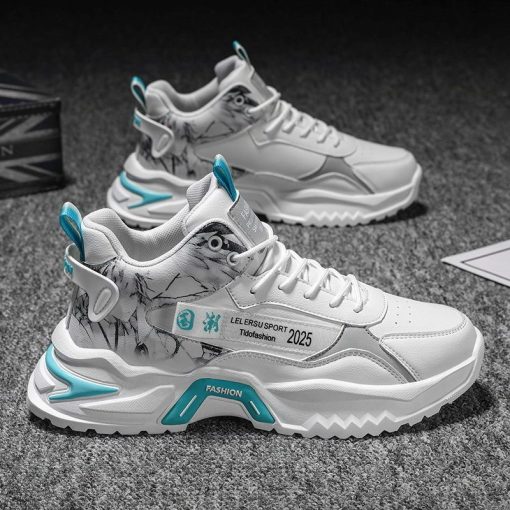 Giày Sneaker Thể Thao Nam Cổ  Cao Đế Cao 5cm Đẹp Thời Trang Phong Cách Cool Ngầu Hàn Quốc  A760 - Ảnh 5