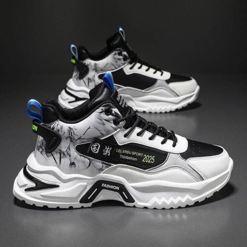 Giày Sneaker Thể Thao Nam Cổ  Cao Đế Cao 5cm Đẹp Thời Trang Phong Cách Cool Ngầu Hàn Quốc  A760 - Ảnh 6