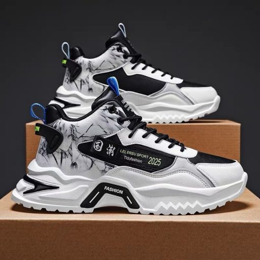 Giày Sneaker Thể Thao Nam Cổ  Cao Đế Cao 5cm Đẹp Thời Trang Phong Cách Cool Ngầu Hàn Quốc  A760 - Ảnh 3