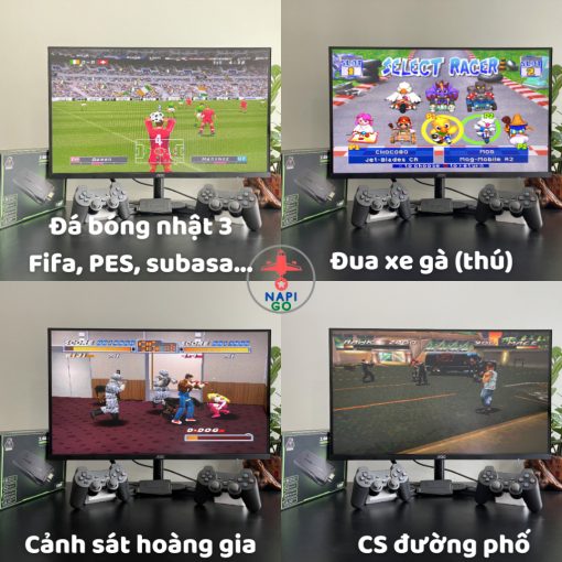 Game Stick 3D X2 PRO chơi PSP, PSx 41000 game HDMI điện tử 4 nút máy chơi game cầm tay không dây - Ảnh 5