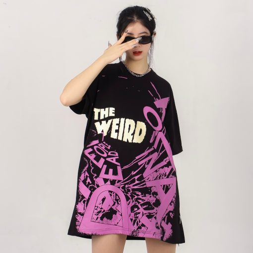 LOCAL BRAND Áo thun The Weird Phong Cách Unisex Form Rộng ATK823 - Ảnh 3