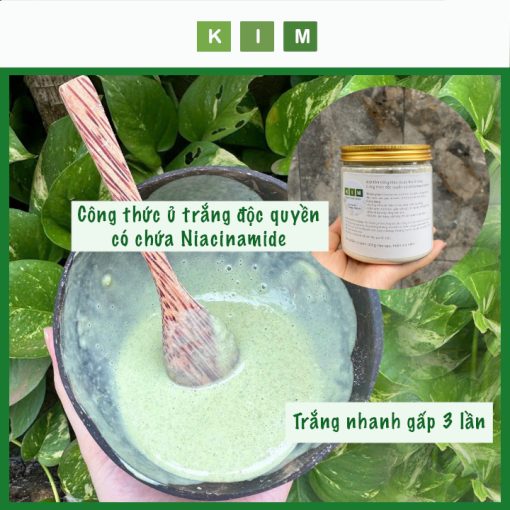 Bột ủ trắng Niacinamide độc quyền Spa tắm trắng thuần chay homemade Kim - Thuần Thiên Nhiên trắng da dưỡng da nâng tone - Ảnh 3