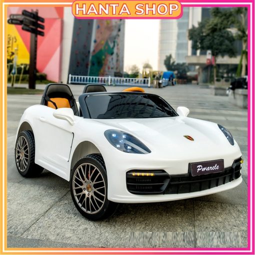 Xe ô tô điện AT1719 trẻ em Porsche Panamera - 4 động cơ khủng, ghế da bánh cao su AT 1719 - Ảnh 5