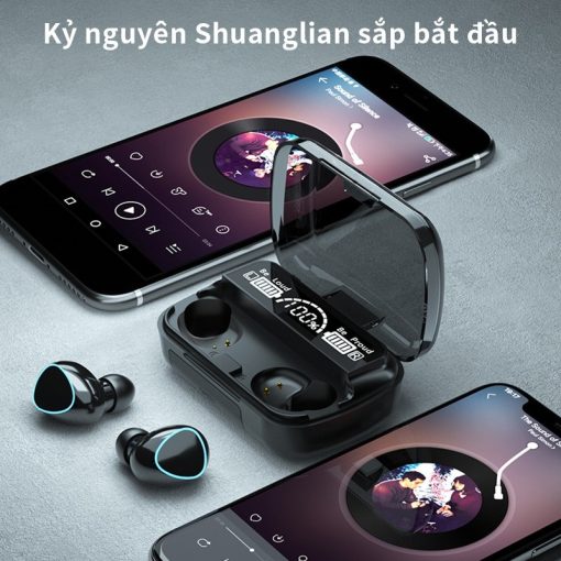 Tai nghe Bluetooth không dây M10 Pro, pin siêu dài 3000mAh, tai nghe cảm ứng - Ảnh 4