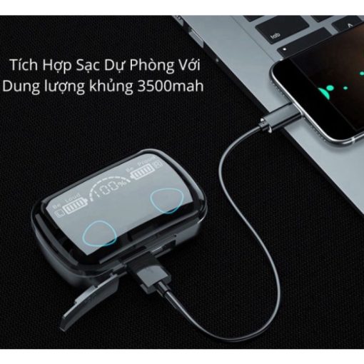 Tai nghe Bluetooth không dây M10 Pro, pin siêu dài 3000mAh, tai nghe cảm ứng - Ảnh 5