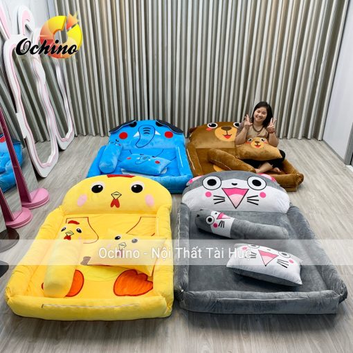 Giường nệm thú bông Dáng Nôi Hàng handmade Size 1m1 x 1m6 (Ảnh Thật Và Video) - Ảnh 5