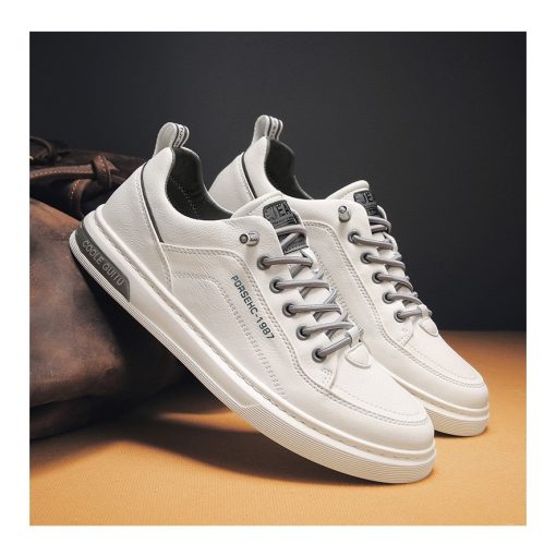 Giày Nam Sneaker Thể Thao Đế Khâu Porserrcc Trắng Đế Khâu Bền Đẹp - Ảnh 5