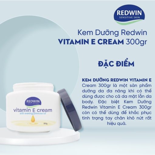 Kem dưỡng Redwin Vitamin E Cream Chính Hãng 300g - Ảnh 3