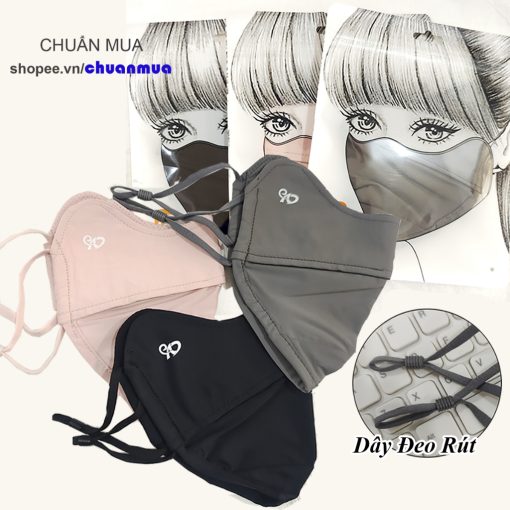 Khẩu Trang Thời Trang Unisex Cao Cấp Fashion Masks 5D ( Vải Thoáng Lót Lưới Mềm Êm Ái Dây Đeo Rút Co Giãn Z148 ) - Ảnh 2