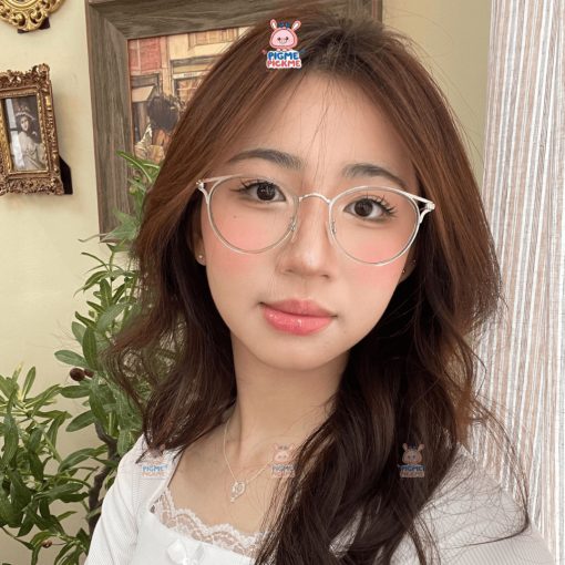 Gọng kính cận nữ mắt tròn chất liệu nhựa lõi kim loại xinh xắn, dễ đeo MS09 - Ảnh 3