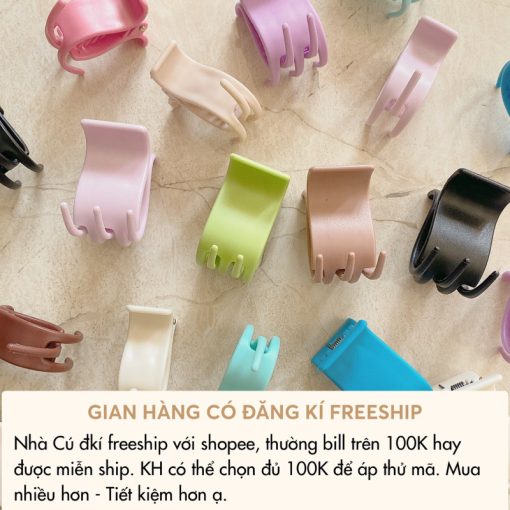 Set 24 Cái Kẹp tóc càng cua NHÀ CÚ - cặp búi tóc nhám hàn quốc dễ thương 5 răng phong cách phụ kiện tóc hottrend - Ảnh 6