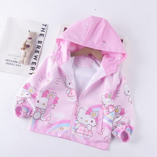 Áo khoác gió cho bé gái 2-9 tuổi, áo gió bé gái 2 lớp nhẹ thoáng họa tiết Kuromi, minnie, pony đáng yêu P1 - Ảnh 5