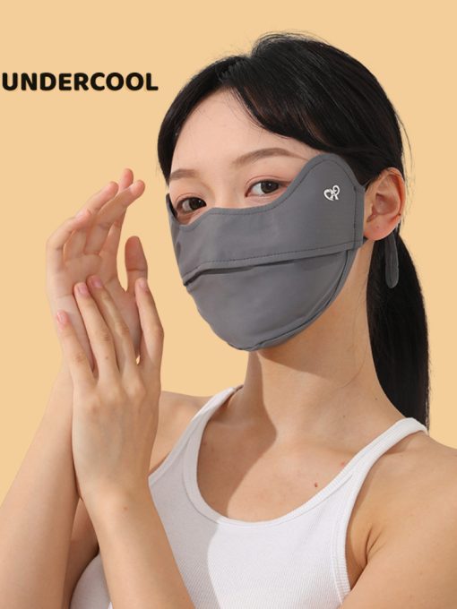 Khẩu Trang Chống Nắng UNDERCOOL Nửa Mặt Logo Đổi Màu Phát Hiện Tia UV UPF50+ 5 Màu KT01 - Ảnh 4