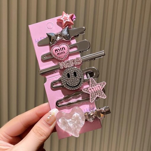 Set 7 kẹp sao vỉ hồng siêu dễ thương>FREESHIP< dành cho các bé gái  cực dễ thương - Ảnh 3