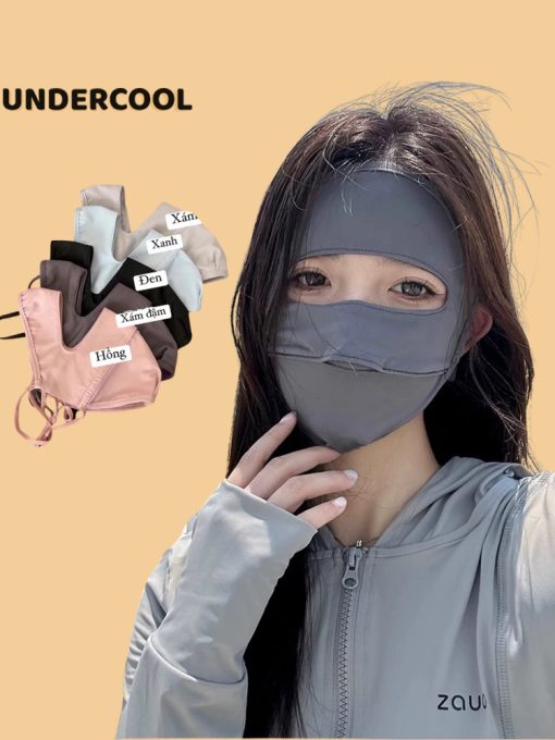 Khẩu Trang Chống Nắng Che Trán UNDERCOOL Chống Tia UV Thun Lạnh Nhiều Màu Ship Sài Gòn - Hà Nội - KT02 - Ảnh 2