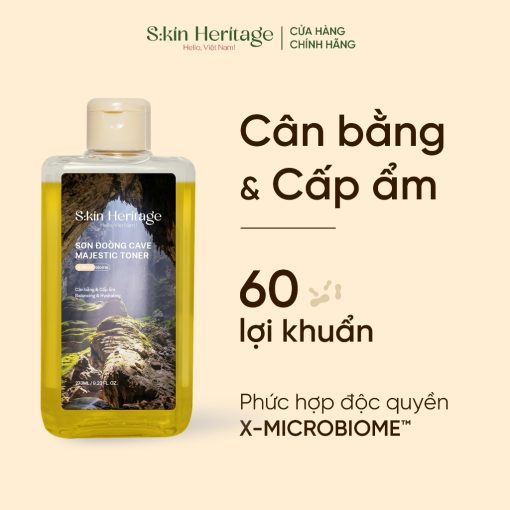 Toner Sơn Đoòng cấp ẩm và phục hồi cho da dầu mụn SKIN HERITAGE sử dụng phức hợp X-Microbiome 273ml - Ảnh 3