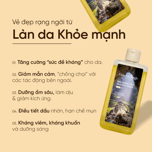 Toner Sơn Đoòng cấp ẩm và phục hồi cho da dầu mụn SKIN HERITAGE sử dụng phức hợp X-Microbiome 273ml - Ảnh 4
