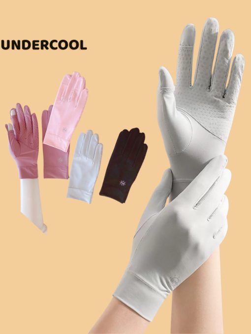 Găng Tay Ngắn Chống Nắng UNDERCOOL Hở Ngón Chống Trượt Chống Tia UV UPF50+ Nhiều Màu GT01 - Ảnh 3