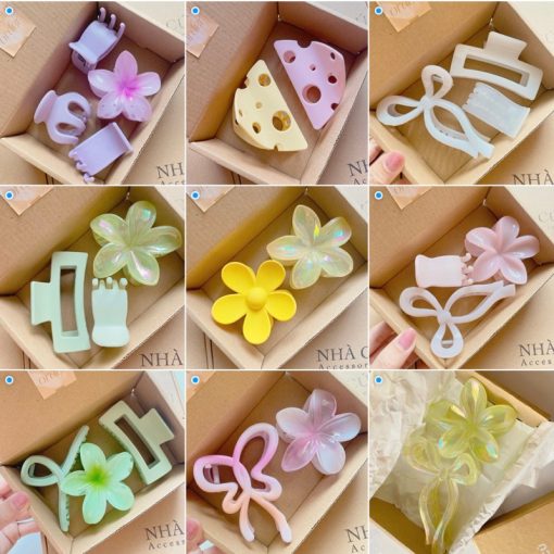 Hộp Quà Tặng Kẹp Tóc Nữ NHÀ CÚ Cài Tóc Hoa Sứ, Nơ Kèm Giấy Lót Đẹp Tặng Bạn Gái Sinh Nhật 8/3 20/10 Phong Cách Hot - Ảnh 4