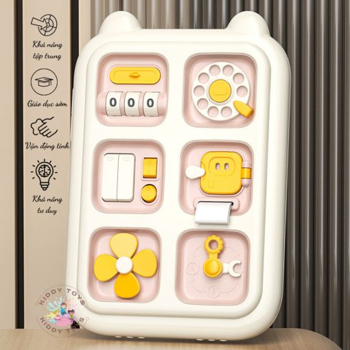 Bảng bận rộn 6 trong 1 Bộ đồ chơi busyboard phát triển tư duy, rèn luyện kỹ năng cho bé Kiddy Toys - Ảnh 3