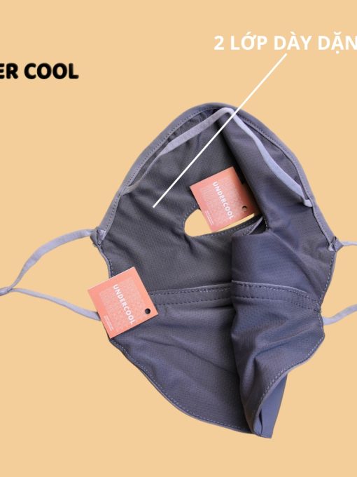Khẩu Trang Vải Chống Nắng Toàn Mặt UNDERCOOL Thoáng Khí Ngăn Tia UV full face KT02 - Ảnh 5
