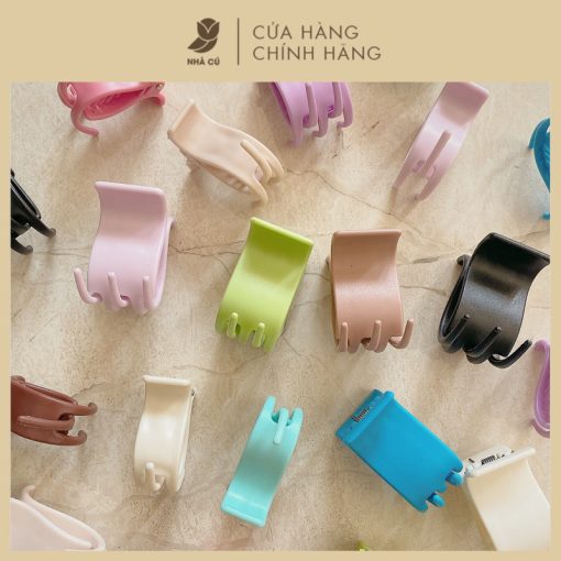 Set 24 Cái Kẹp tóc càng cua NHÀ CÚ - cặp búi tóc nhám hàn quốc dễ thương 5 răng phong cách phụ kiện tóc hottrend - Ảnh 3