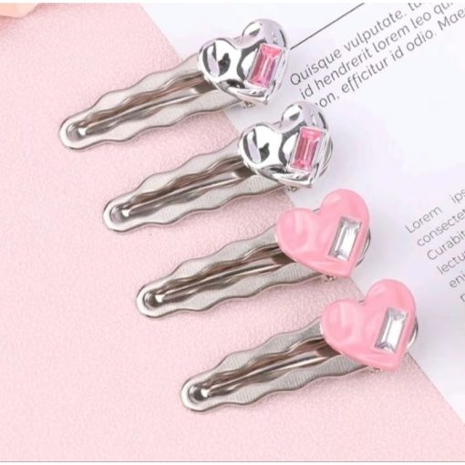 Set 7 kẹp mái Y2k ngẫu nhiên bằng kim loại sang chảnh - Ảnh 4