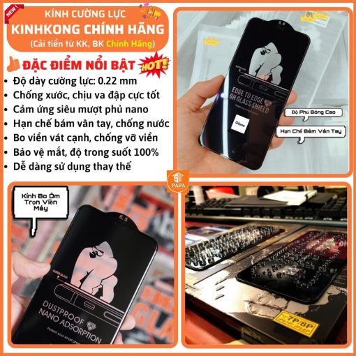 Cường lực iphone 14 ProMax 15 Plus 14 Pro 13 ProMax 13 Pro 12 Pro Max 11 Pro Max Xs X Xr 7 8 Plus 16 [3D] - Ảnh 4