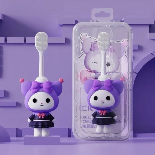 Bàn Chải Đánh Răng Siêu Mềm Cho Bé Từ 1 Tuổi hình Kuromi, gấu dâu, chuột Capybara - Kèm hộp - Ảnh 2