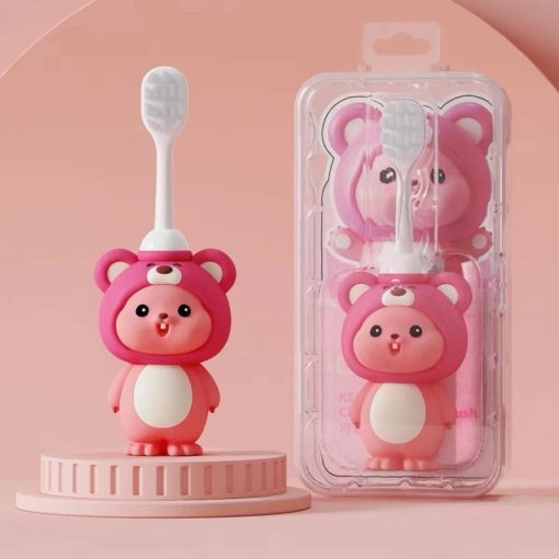 Bàn Chải Đánh Răng Siêu Mềm Cho Bé Từ 1 Tuổi hình Kuromi, gấu dâu, chuột Capybara - Kèm hộp - Ảnh 3