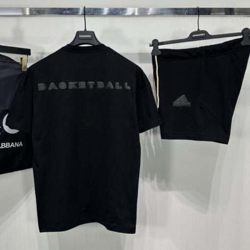 Bộ quần áo cộc adidas logo in nổi độ hoàn thiện cao chất liệu dày dặn thoáng mát-bộ cộc nam nữ - Ảnh 5