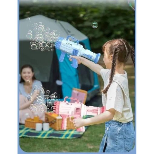 Đồ chơi máy bắn bong bóng xà phòng 32 nòng chơi ngoài trời cho bé - Ảnh 5