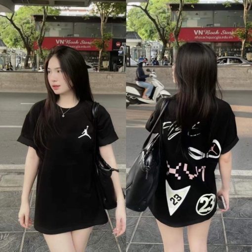 [ Mẫu Mới ] Áo Thun JD Trắng Đen Cao Cấp, Áo Phông Nam Nữ Chất Liệu Cotton 100% Định Lượng Vải 250gsm Bufalo - Ảnh 2