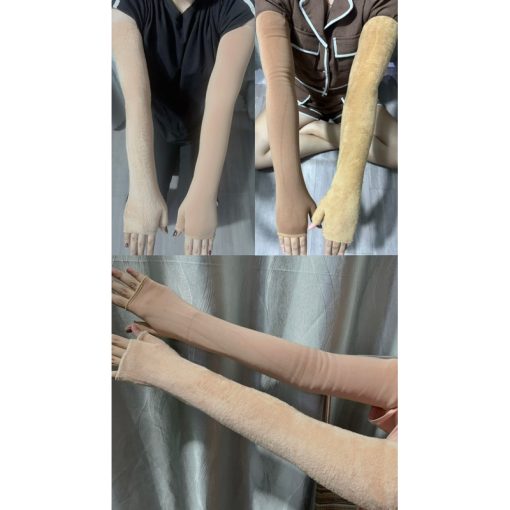 Ống tay Ủ KEM , CHỐNG NẮNG LÔNG NHUNG CAO CẤP siêu mềm mịn - Ảnh 2