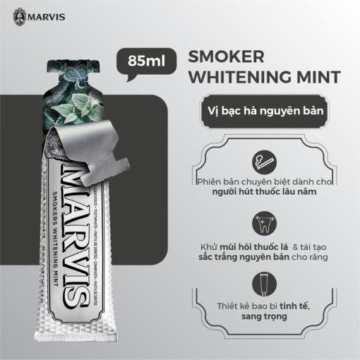 [Chính hãng - Có tem phụ] Kem Đánh Răng Marvis cao cấp giúp làm trắng răng đủ các mùi hương 85ml - Ảnh 6