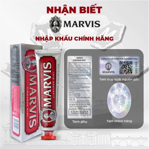 [Chính hãng - Có tem phụ] Kem Đánh Răng Marvis cao cấp giúp làm trắng răng đủ các mùi hương 85ml - Ảnh 4