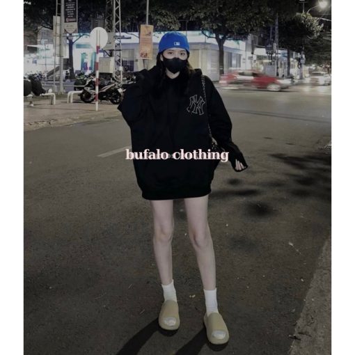 Áo Hoodie Mờ Lờ Bê NY, Áo Khoác Hoodie Nỉ Cao Cấp Dày Dặn Nam Nữ Form Rộng Basic Trẻ Trung Năng Động- BFL - Ảnh 4