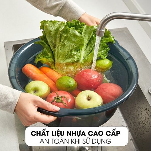 Thau, Chậu nhựa trong suốt chất liệu PP cứng cáp an toàn chịu nhiệt tới 100 độ, có móc treo chắc chắn Gobi - Ảnh 3
